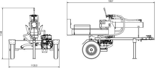Parte troncos  rompedora Le�a  remolque Anova Gasolina RLT22GVH